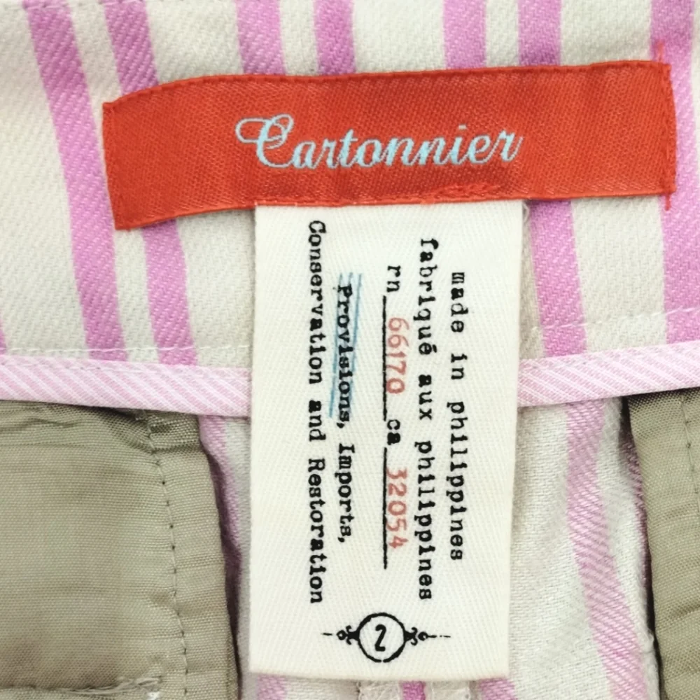 Anthropologie‎ Cartonnier Shorts Pink Scallop Sailor Button